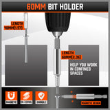 18x Magnetic Damaged Screw Extractor Set Broken Drill Bit Remover Kit Hex Crv - Extra Image