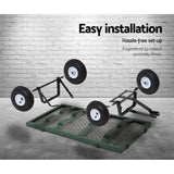 300kg Gardeon Mesh Garden Cart Steel Removable Sides Trolley Wagon ATV Trailer - 45-Degree Angle