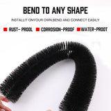 98x10cm 12x Gutter Brush Roof Leaf Guard Heavy Duty Twigs Filter Home Garden - Top-Down View