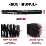 98x10cm 24Pc Gutter Brush Roof Leaf Guard Heavy Duty Twigs Filter Home Garden - 45-Degree Angle