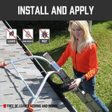 98x10cm 24Pc Gutter Brush Roof Leaf Guard Heavy Duty Twigs Filter Home Garden - Rear View