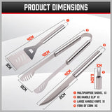 18Pcs BBQ Tool Set Stainless Steel Barbecue Utensil Cooking Grill Outdoor Cook - Top-Down View