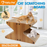 VaKa Cat Scratching Scratcher Board Cat Tree Pad Lounge Toy Corrugated Cardboard - Front View