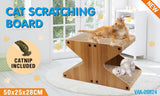 VaKa Cat Scratching Scratcher Board Cat Tree Pad Lounge Toy Corrugated Cardboard - Side View