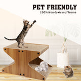 VaKa Cat Scratching Scratcher Board Cat Tree Pad Lounge Toy Corrugated Cardboard - Rear View