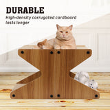 VaKa Cat Scratching Scratcher Board Cat Tree Pad Lounge Toy Corrugated Cardboard - Close-Up Angle