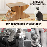 VaKa Cat Scratching Scratcher Board Cat Tree Pad Lounge Toy Corrugated Cardboard - Low Angle