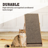 VaKa Cat Scratching Scratcher Board Cat Tree Pad Lounge Toy Corrugated Cardboard - Close-Up Angle