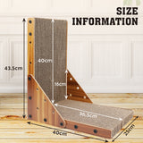 VaKa Cat Scratch Pad Cardboard Kitten Cat Scratcher Scratching Board Scatch Toy - Top-Down View