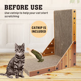 VaKa Cat Scratch Pad Cardboard Kitten Cat Scratcher Scratching Board Scatch Toy - 45-Degree Angle