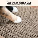 VaKa Cat Scratch Pad Cardboard Kitten Cat Scratcher Scratching Board Scatch Toy - Low Angle