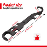 12inch Multipurpose Wrench Tool Bottle Opener Repair Tools Spanner Portable - Front View