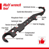 12inch Multipurpose Wrench Tool Bottle Opener Repair Tools Spanner Portable - Top-Down View