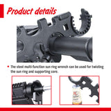 12inch Multipurpose Wrench Tool Bottle Opener Repair Tools Spanner Portable - 45-Degree Angle
