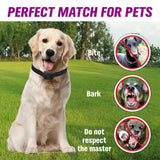 VaKa Anti Bark Dog Training Collar Sound & Vibration Stop Barking Automatic Pet - Rear View
