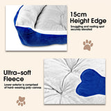 Vaka Navy Dog Bed Pet Cat Calming Floor Mat Sleeping Cave Washable Extra Large 29701 - Close-Up Angle