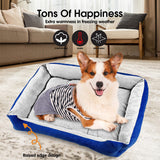 Vaka Navy Dog Bed Pet Cat Calming Floor Mat Sleeping Cave Washable Extra Large 29702 - Front View