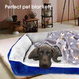 Vaka Navy Dog Bed Pet Cat Calming Floor Mat Sleeping Cave Washable Extra Large 29702 - Low Angle