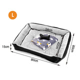 Vaka Navy Dog Bed Pet Cat Calming Floor Mat Sleeping Cave Washable Extra Large 29704 - Extra Image