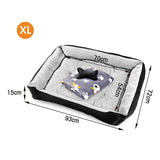 Vaka Navy Dog Bed Pet Cat Calming Floor Mat Sleeping Cave Washable Extra Large 29705 - Extra Image