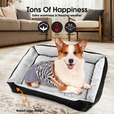 Vaka Navy Dog Bed Pet Cat Calming Floor Mat Sleeping Cave Washable Extra Large 29706 - Side View