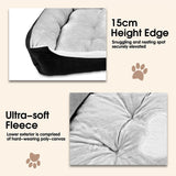Vaka Navy Dog Bed Pet Cat Calming Floor Mat Sleeping Cave Washable Extra Large 29706 - Rear View