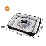 Vaka Navy Dog Bed Pet Cat Calming Floor Mat Sleeping Cave Washable Extra Large 29706 - Extra Image