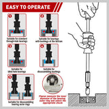 SEDY 9Pcs Inner Bearing Puller Set Slide Hammer Internal Blind Hole Remover Tool - Low Angle