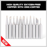 11Pc Soldering Iron Tips Solder Rework Lead Free Hakko Soldering Station AU - Side View