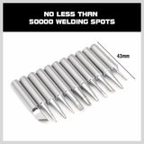 11Pc Soldering Iron Tips Solder Rework Lead Free Hakko Soldering Station AU - Top-Down View