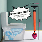 62cm High Pressure Toilet Unblock Toilet Pipe Plunger Bathrooms floor Drains - Side View