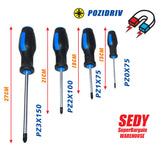 64-Piece Screwdriver Set with Stand Wall Mount Magnetic Tips Precision Kit Au - Rear View