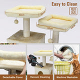 VaKa 184cm Road Cat Tree Tower Scratching Post Scratcher Condo with Big Hammock - Rear View