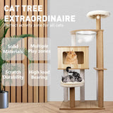 VaKa 1.42M Cat Tree Tower Scratching Post Scratcher Cats Condo House Bed Furniture - Top-Down View
