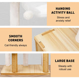 VaKa 1.42M Cat Tree Tower Scratching Post Scratcher Cats Condo House Bed Furniture - 45-Degree Angle