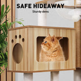 VaKa 1.42M Cat Tree Tower Scratching Post Scratcher Cats Condo House Bed Furniture - Low Angle