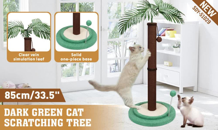 VaKa Cat Tree Scratching Post Large Palm Tree Cat Post Dangling Balls Cat Toy, image 2