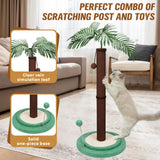 VaKa Cat Tree Scratching Post Large Palm Tree Cat Post Dangling Balls Cat Toy - 45-Degree Angle