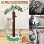 VaKa Cat Tree Scratching Post Large Palm Tree Cat Post Dangling Balls Cat Toy, image 6
