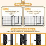 Pet Dog Playpen Puppy Exercise Cage Enclosure Fence Metal Outdoor 8 Panel - 45-Degree Angle