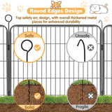 Pet Dog Playpen Puppy Exercise Cage Enclosure Fence Metal Outdoor 8 Panel - Rear View