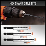 26Pc Impact Screwdriver Bit Set Magnetic Drill Bit Holder Quick Release Drilling - Close-Up Angle