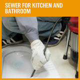 400W Drain Cleaner Electric Eel Rigid Plumbing Sewerage Pipe Machine 6 Cutters - Extra Image