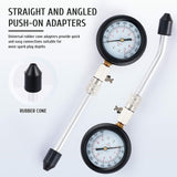 Engine Cylinder Compression Test Gauge Detector Kit Set For Car Motorcycle Tool - Top-Down View
