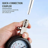 Engine Cylinder Compression Test Gauge Detector Kit Set For Car Motorcycle Tool - Rear View