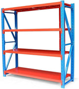 2mx2m Steel Racks Shelves Garage Storage Warehouse Tyre Shelving 1000 Capacity - Rear View