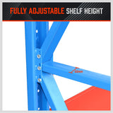 2mx2m Steel Racks Shelves Garage Storage Warehouse Tyre Shelving 1000 Capacity - Side View