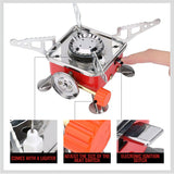Outdoor Folding Mini Gas Burner Cooking Stove Butane Gas BBQ Hiking AU Stock - Front View