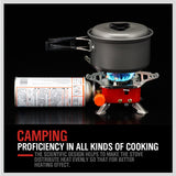Outdoor Folding Mini Gas Burner Cooking Stove Butane Gas BBQ Hiking AU Stock - 45-Degree Angle