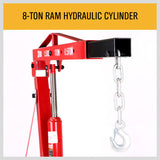 Engine Crane 2 Ton Hydraulic Hoist Folding Shop Mobile Lifter Workshop Lift - Front View